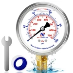 Nexsphere 0-100 Psi Liquid Filled Pressure Gauge, 1/4 Npt Lower Mount, 2.5 Di.... Fixed Price $11.02.