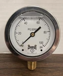 Winters Pressure Gauge PFQ804R1 2.5 Face 1/4 Btm Conn Liquid Flld 0-100 Psi. Fixed Price $34.99.