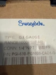 PGI-63B-PG1000-CA01-G, Swagelok Gauge, Range Psi/bar. Fixed Price $40.00.