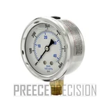Liquid Filled Lower Mount Pressure Gauge With 2.5" Dial, 0-600PSI, 1/4"MALE Npt. Fixed Price $15.95.