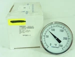 189330 New In Box; Ashcroft 50EI60E0250/250F Bimetal Thermometer; 0-250F; 1/2NPT. Fixed Price $39.51.
