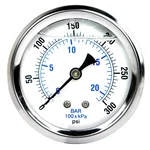 New Stainless Steel Liquid Filled Pressure Gauge Wog Water Oil - 300 Psi. Fixed Price $25.99.
