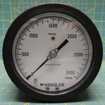 Weksler Royal 1/2" Pressure Gauge 0-3000 Psig, 1/4" Npt Back Connection. Fixed Price $60.50.