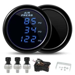 Triple Digital Air Ride Pressure Gauge 2-1/16" 0-220 Psi Maimeimi Car Suspens.... Fixed Price $62.97.