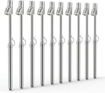 Meanlin Measure Silver Double Straight Type Tire Pressure Gauge Dual 10PCS. Fixed Price $89.56.