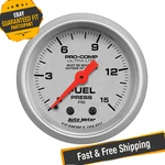 Auto Meter 4311 Ultra-lite Fuel Pressure Gauge, 2-1/16", Mechanical, 0-15 Psi. Fixed Price $115.81.