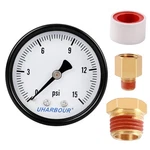Water Pressure Gauge For Gas And (15PSI) Single Scale With 1/4" Npt Bac.... Fixed Price $14.00.
