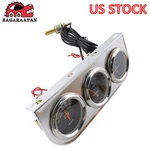 Amp Meter Oil Pressure Water Temp 2'' 52MM Mechanical Triple Gauge Set Chrome. Fixed Price $25.00.