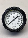 Span Industrial Pressure Gauge 200 To Psi, 1/2 Dial, 1/4 Npt Male. Fixed Price $70.00.