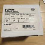 Original Furnas Pressure Switch 69MB8Y With Unloader Valve Cut 115 Out 150. Fixed Price $49.00.
