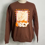 Obey Men's Box Crew Sweatshirt Wrestler Sepia Size Nwt Shepard Fairey. Fixed Price $39.99.
