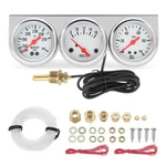 Triple Set (oil Pressure Gauge+water Temp+voltmeter) 3 IN1 52MM 2INCH A.... Fixed Price $37.27.