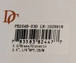 Durachoice Pressure Gauge S.s BODY/1/4 "npt" Brass Connection/ 2.5 Inch. Fixed Price $15.00.