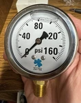 Zenport LPG160 Glycerin Liquid Filled Pressure Gauge, Psi, Silver. Fixed Price $20.00.