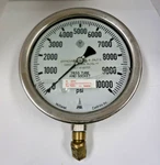 Mcdaniel 316 Ss Tube And Socket Liquid Filled Gauge 10000 Psi 7" Dial 1/2" Npt. Fixed Price $99.99.
