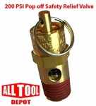 New 1/4" Npt 200 Psi Air Compressor Relief Pressure Safety Valve, Tank Pop Off. Fixed Price $7.49.