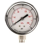 Commercial Pressure Gauge, 30 Psi, 1/2 In 1/4 Npt, Bottom Location. Fixed Price $35.56.