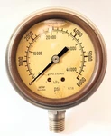 Haenni 0-6000 Psi Pressure Gauge Stainless Steel Body 1/4" Npt Brass Stem Swiss. Fixed Price $20.89.