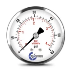 2-1/2" Pressure Gauge, Chrome Plated Steel Case, Dry, 0-60 Psi/kpa, Back Moun.... Fixed Price $18.36.