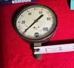 Vintage Usg U.s. Gauge #10946-1 Pressure 100 Psi (A6). Fixed Price $19.99.
