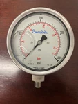 Swagelock Gauge, PRESSURE:0-400 Psi, 100MM, Dial 1/4" Glycerin-filled. Fixed Price $50.00.