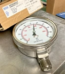 Wika 232.54.4" Pressure Gauge 100PSI/KPA 1/2" Npt Bm; P/n 7295646. Fixed Price $99.99.