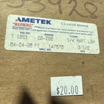 Ametek T1051 Thermometer Gauge 60-260, 1/2 Anpt Lbn Size 3. Fixed Price $20.00.