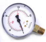 Noshok Air Pressure Gage 1/4" Npt Psi, 2.5" Dial 25-100-160-PSI/KPA. Fixed Price $30.00.