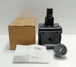 Rexroth 0821302811 Pressure Regulator FD:784 W/ Gauge 80 Psi 1827231016. Fixed Price $130.00.