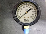 Span 2-1/2" General Purpose Pressure Gauge, To 100 Psi (tj). Fixed Price $40.00.