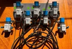 Festo MS4-LR-1/4-D6-AG-BAR-B Pneumatic Air Regulator Manifold W Gauges Lot. Fixed Price $140.00.