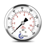 2-1/2" Pressure Gauge, Chrome Plated Steel Case, Dry, 0-160 Psi/kpa, Back Mou.... Fixed Price $18.36.