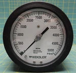 Weksler Royal 1/2" Pressure Gauge 0-5000 Psig, 1/4" Npt Back Connection. Fixed Price $64.29.