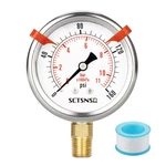 To 160 Psi Pressure Gauge, Glycerin Liquid Filled, 2.5 Inch Dial, 1/4" Npt Low. Fixed Price $14.70.