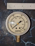 Marsh Pressure Gauge 0-60 Psi 3-1/2" Dial, Dual Measure, New Free Shipping. Fixed Price $14.00.