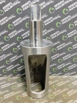 Used Unbranded Stainless Steel Plug Valve 14" 4.3" Dia.. Fixed Price $100.00.