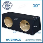 10" Dual Sealed Mid-size Hatchback Box Ground-shaker Subwoofer Enclosure. Fixed Price $180.00.