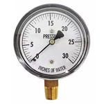 Kodiak Controls KC25-30"H2O Low Pressure Gauge, Bottom,. Fixed Price $37.59.