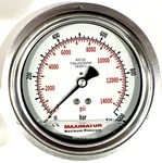 Maximator High Pressure Gauge 1000 Bar/ 14000 Psi Glycerine 1.26 9/16" 100MM. Fixed Price $195.59.