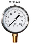 Pressure Gauge 0-160 Psi, Liquid Filled 2.5 Stainless Steel 1/4" Npt Lm. Fixed Price $11.75.
