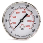 Commercial Pressure Gauge, To 2, 000 Psi, 3 1/2 In Dial, 1/4 Npt,. Fixed Price $14.39.