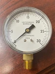 974-2 1/2 0-30 Pressure Gauge, Water/steam/oil/gas. United Brass Works, Inc.. Fixed Price $45.00.