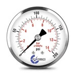 2-1/2" Pressure Gauge, Chrome Plated Steel Case, Dry, 0-200 Psi/kpa, Back Mou.... Fixed Price $37.02.