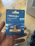 Merlin Brass T-connector 1/4" 300PSI. Fixed Price $15.00.