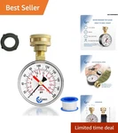 Rust-free 2-1/2" Water Pressure Gauge Accurate 0-200 Psi For Indoor/outdoor. Fixed Price $17.99.
