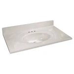 Design House 586339 White 37" Cultured Marble Vanity Top With Backsplash. Fixed Price $235.67.