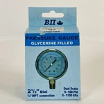Bii Pressure Gauge 1/2 Inch Glycerine Filled 0-160 Psi Dual Scale 0-1100 Kpa. Fixed Price $24.97.