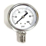 Valley Industries 2154GXX100 Pressure Gauge, 2.5", Liquid Filled Stainless Steel. Fixed Price $19.99.