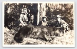 C1910 Black Bear Three Hunters Trophy Rppc Rifle Wilderness Game Hunting. Fixed Price $69.95.