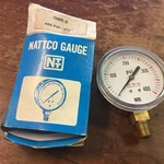 Nos Nattco Gbp 3 0-400 Psi Pressure Gauge 2-1/2 Face. Fixed Price $6.00.